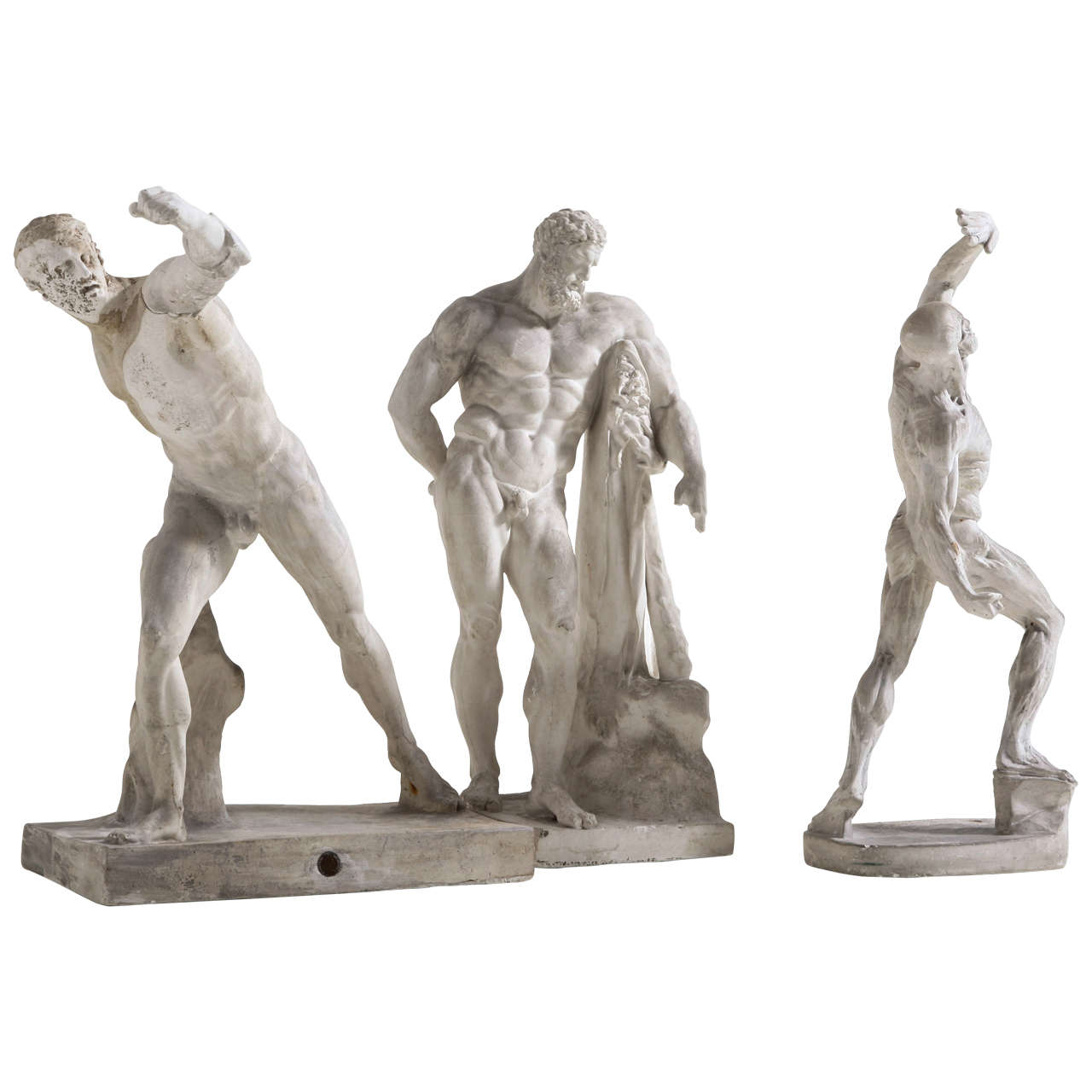 Plaster Academic Sculptures, Belgium 19th Century