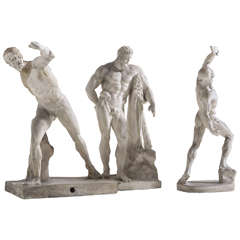Plaster Academic Sculptures, Belgium 19th Century