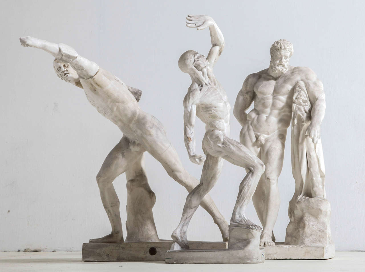 Plaster Academic Sculptures, Belgium 19th Century 4