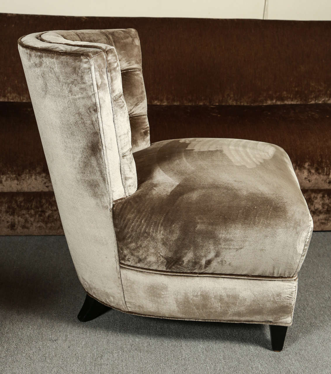 Pair of Wonderful Slipper Chairs by James Mont 1