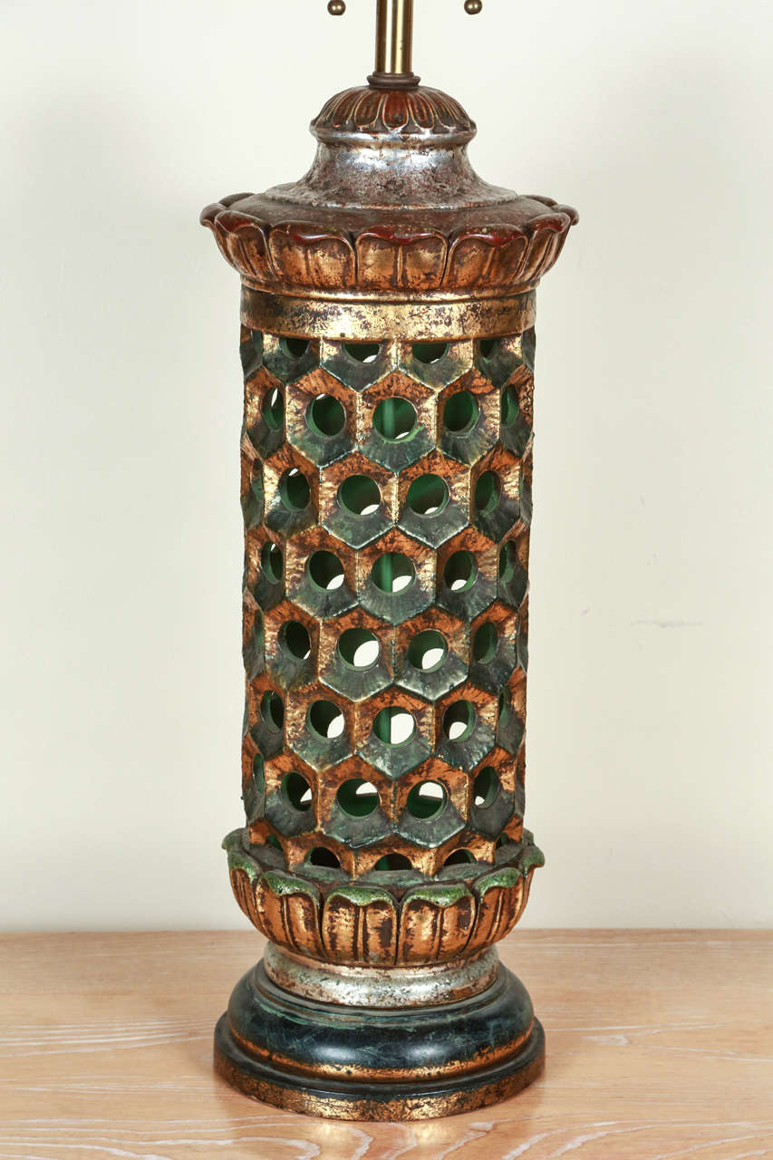 American Grand Ceramic Table Lamp by Nrdini For Sale