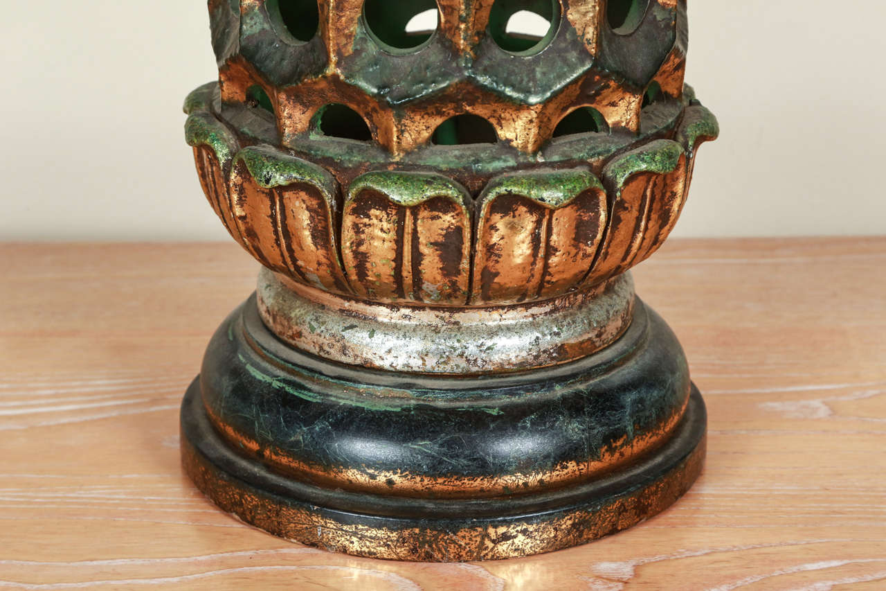 Grand Ceramic Table Lamp by Nrdini For Sale 2