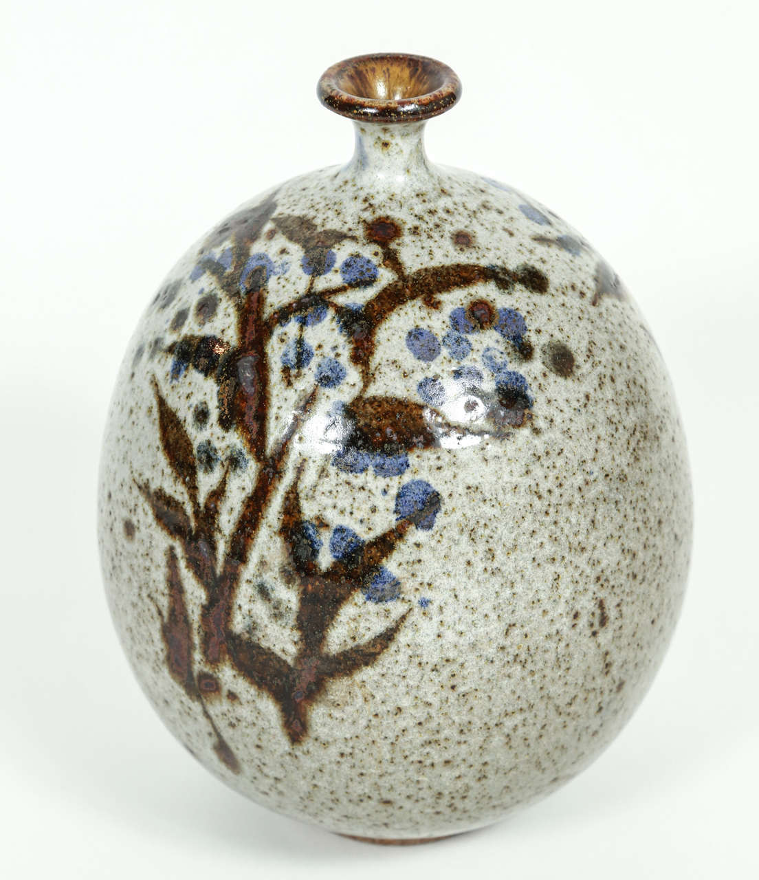 Mid-20th Century Peter Voulkos Stoneware Bottle Exhibited in California Designed Exhibition, 1955