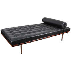 Vintage Barcelona Daybed by Mies van der Rohe:: Mfg. Knoll