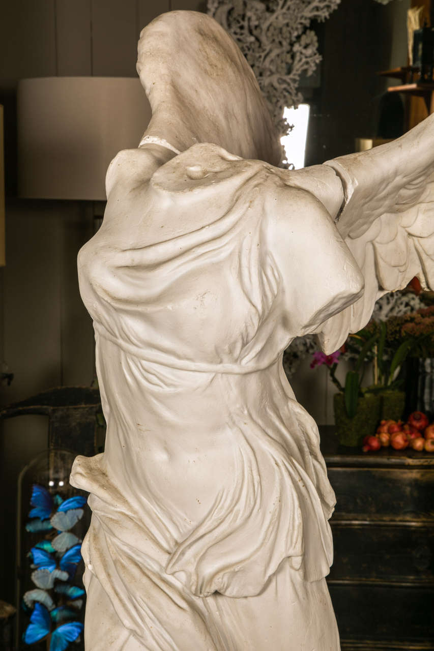 French Tall Academy Plaster of the Victory of Samothrace, circa 1900