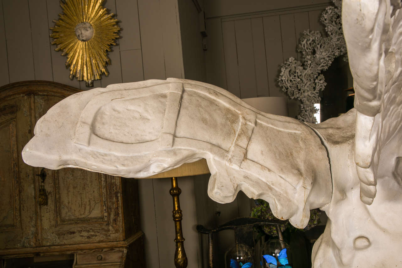 Tall Academy Plaster of the Victory of Samothrace, circa 1900 3