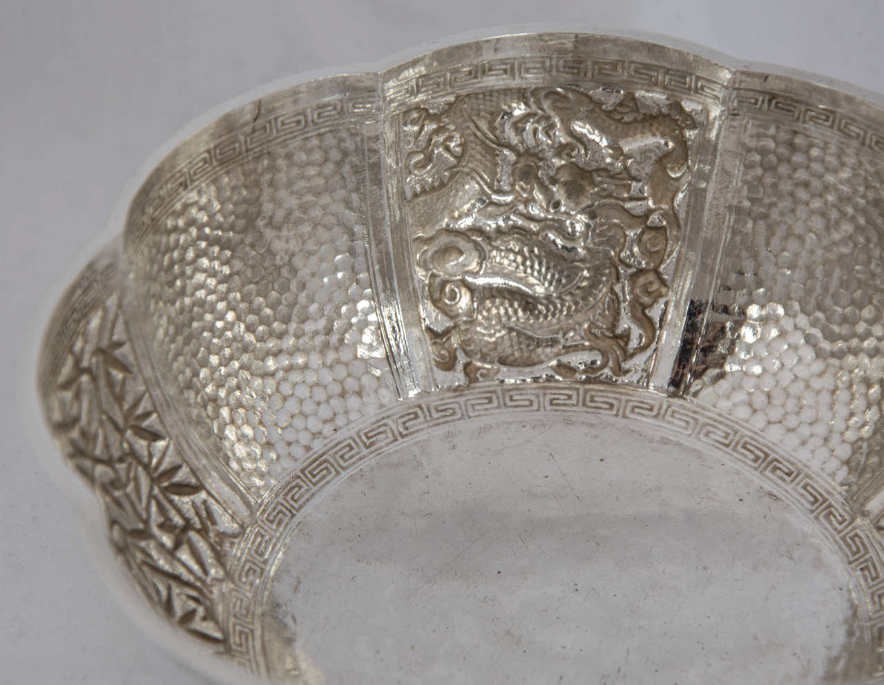 19th Century Pair of Chinese Silver Bowls