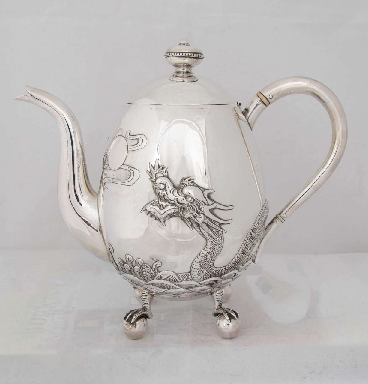 Sterling Silver Chinese Export Silver Teaset