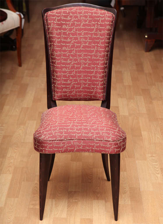 Set of 6 Art Deco Dining Chairs For Sale 4