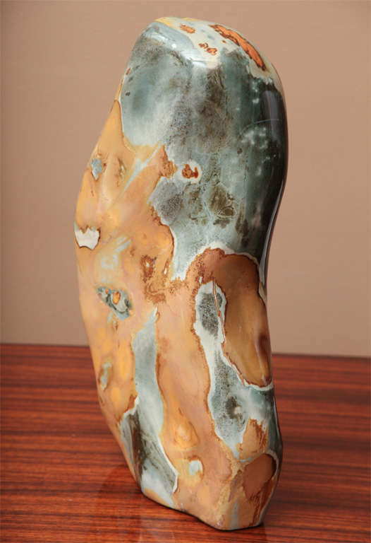 Beautiful Jasper stone ornamental sculpture. It is an all natural gem that has been polished.