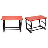 Painted Red Side Table