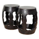Pair of Chinese Barrel Stools, 18th Century
