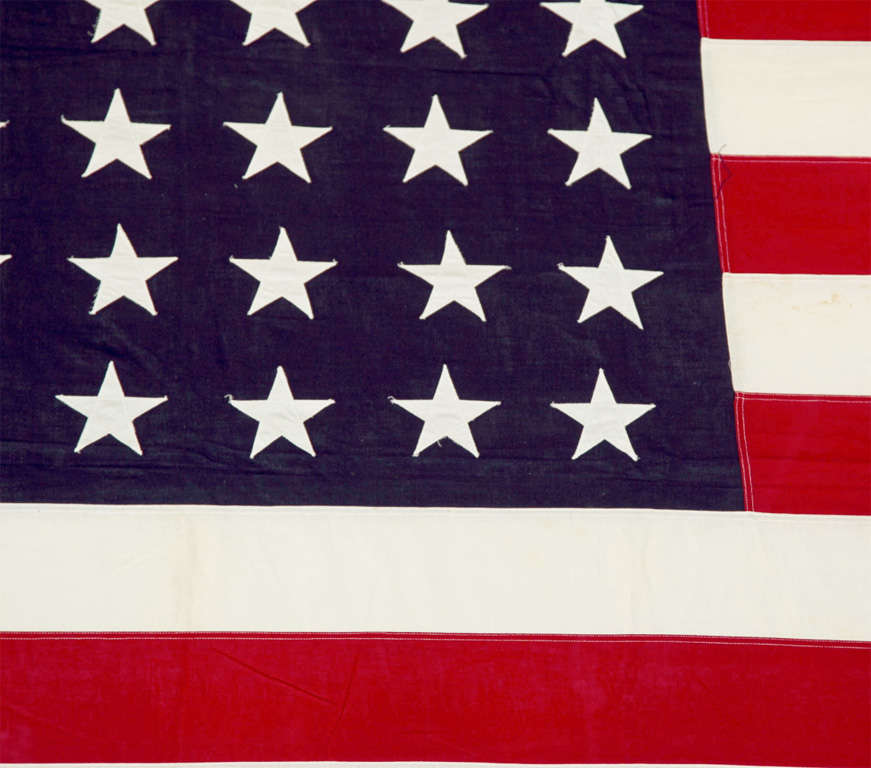 Mid-20th Century 48  Star  Framed  American  Flag For Sale