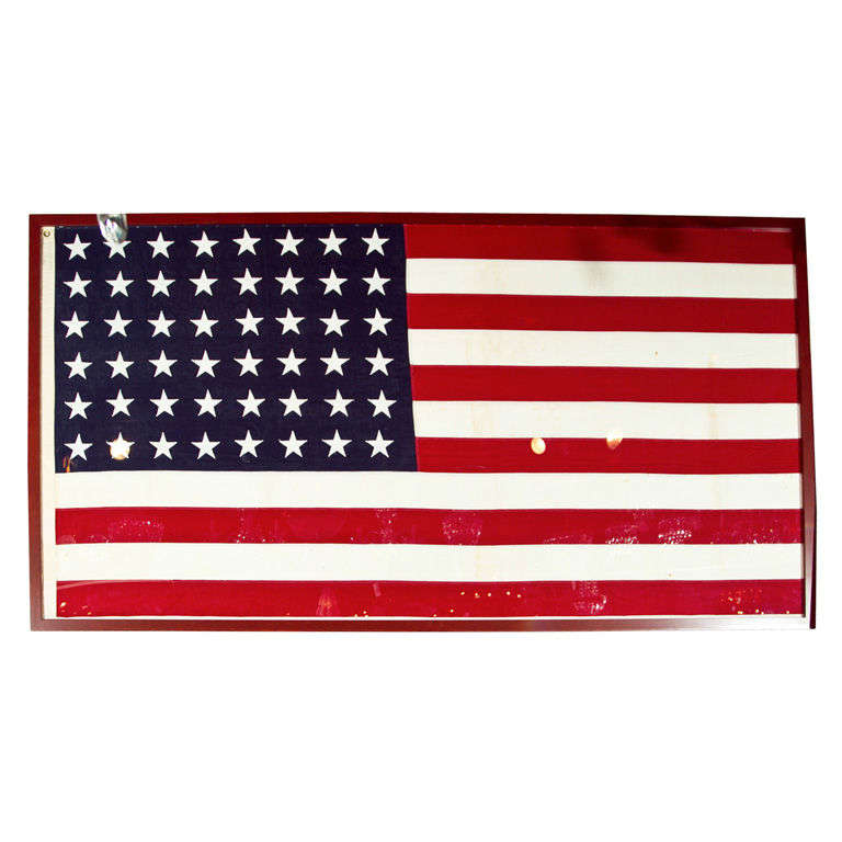 48  Star  Framed  American  Flag For Sale