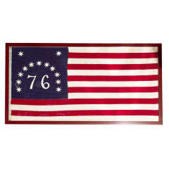 FRAMED UNITED  STATES  BICENTENNIAL  FLAG