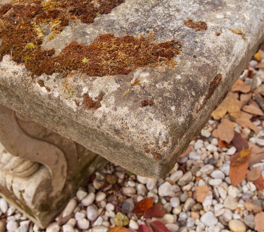 French Long Stone Garden Bench