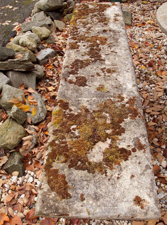 19th Century Long Stone Garden Bench