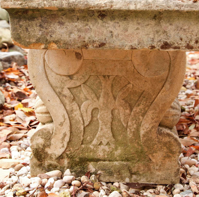 Long Stone Garden Bench 2