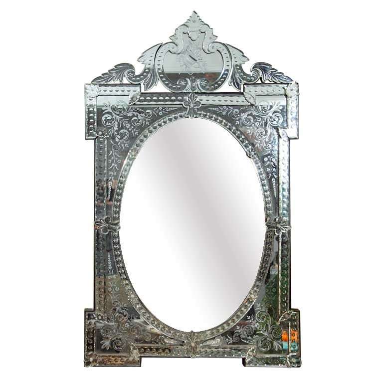 Style Cut Glass Mirror For Sale at 1stdibs