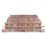 Very Large Indonesian Carved & Painted Wood Wall Panel