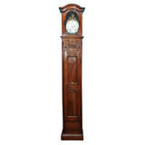 Very Fine Louis XVI Period Carved Walnut Tall Case Clock