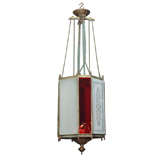 French Louis-Philippe Glass Hall Lantern
