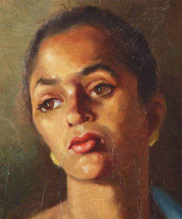 creole woman painting