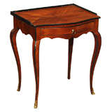 Louis XVI Period Inlaid Mahogany Tea Table with Candle Slides