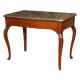 Fine 18th Century French Walnut Console with Stone Top