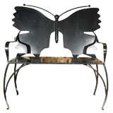 Italian Iron Butterfly Bench