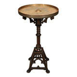 Late 19th Century Gothic Revival Pedestal Table in Bronze