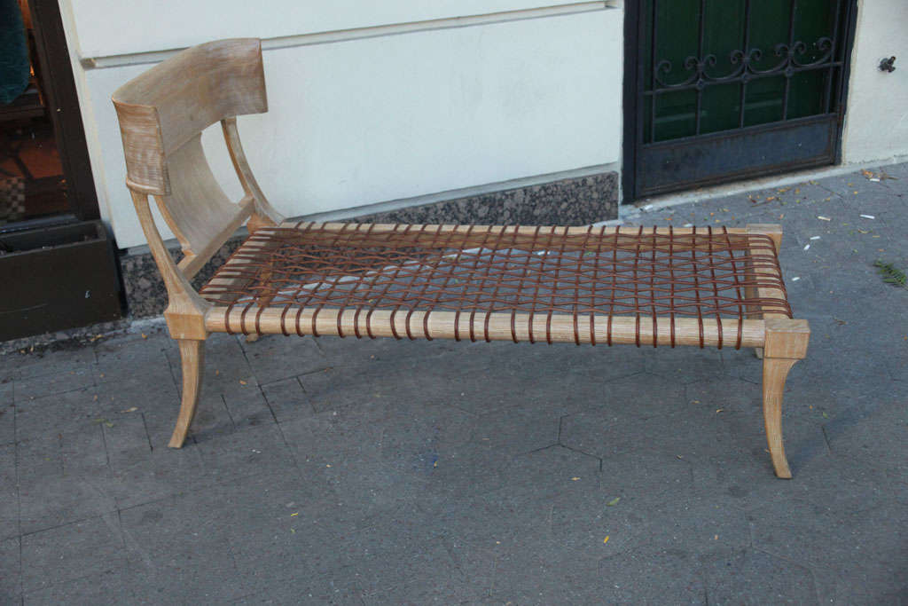 Robsjohn Gibbings Klismos Chaise Longue In Good Condition For Sale In New York, NY