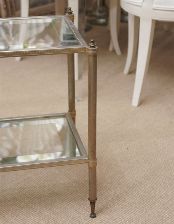 French 2-Tier metal Side Table In Excellent Condition In Water Mill, NY