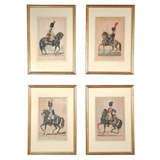 Set of 4 “Troupe Francais” Tinted Copperplate Engravings