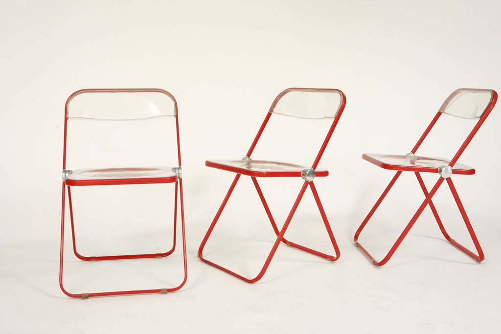 Red Plia Folding Chairs