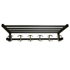 French Iron and Chrome Wall Rack