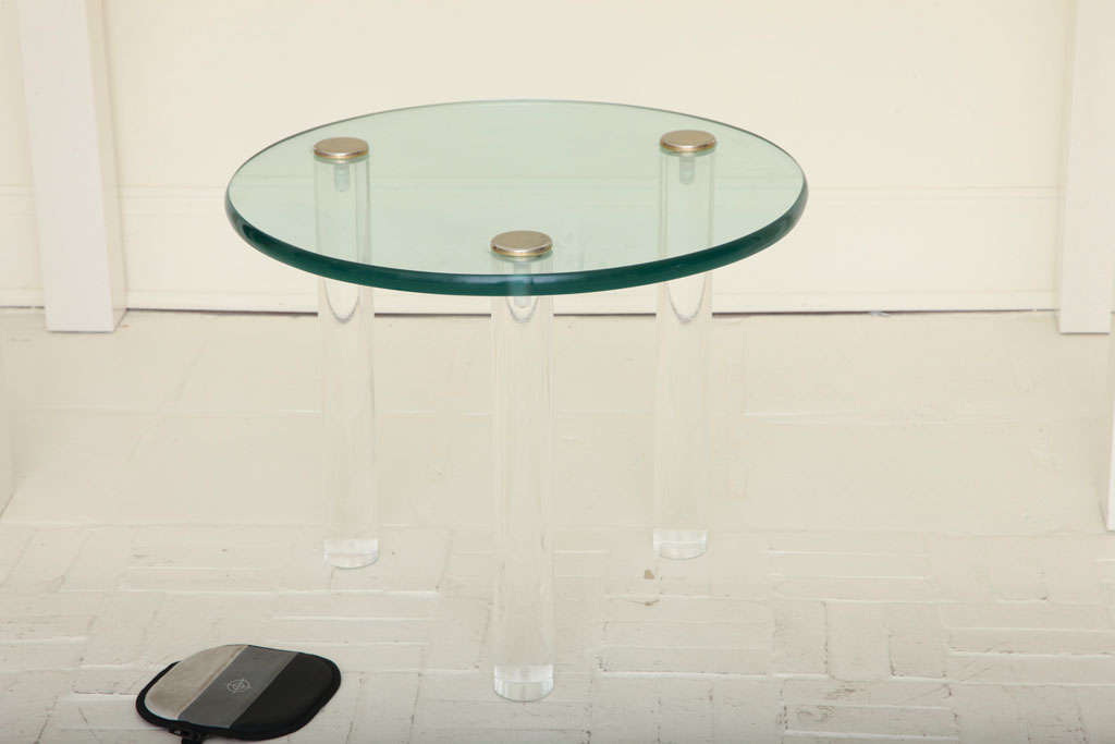 American Lucite And Glass  Low Table