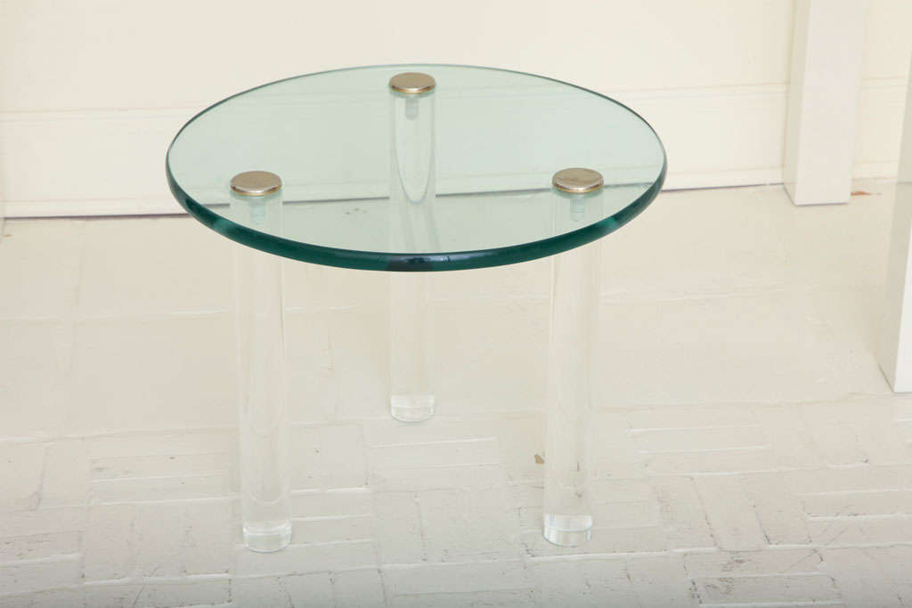 20th Century Lucite And Glass  Low Table