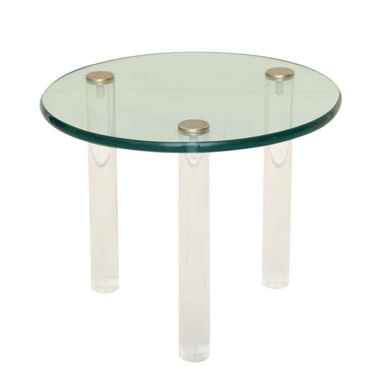 Lucite And Glass  Low Table