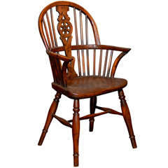 Antique English Windsor Child's Chair of Yew and Elm wood