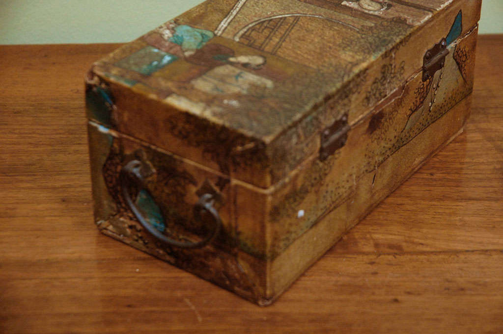 A Chinese Painted Pigskin Box 3