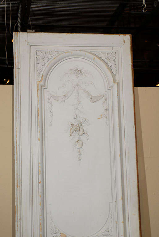 19th Century Exceptional Pair of Painted Doors