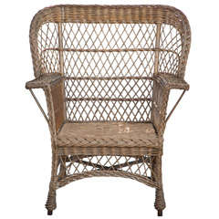 Antique Bar Harbor Wicker Chair