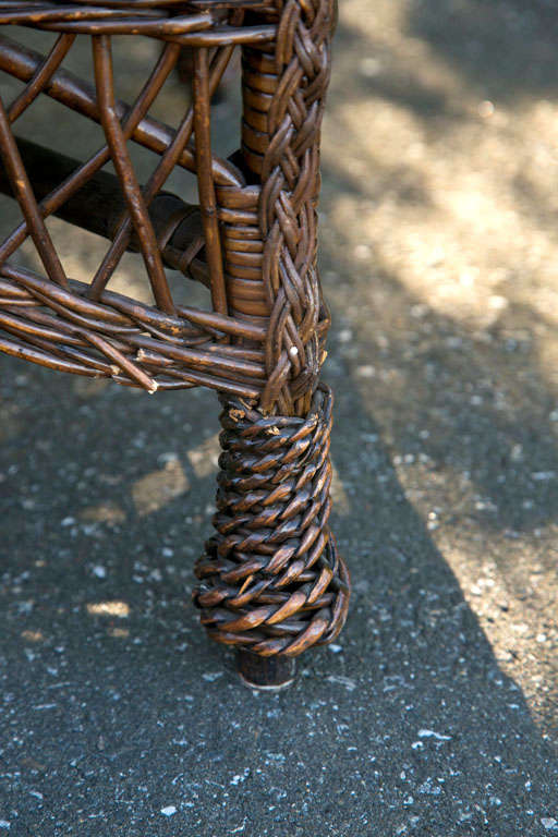 American Antique Wing Back Wicker Chair