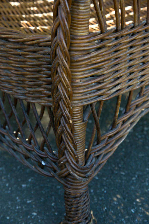 Antique Bar Harbor Wicker Chair In Good Condition In Old Saybrook, CT