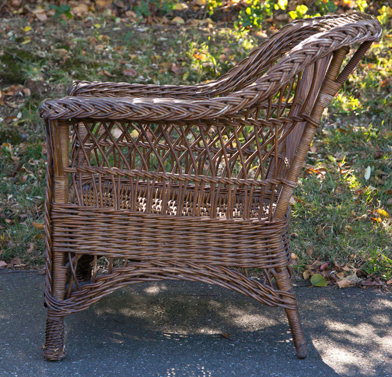 20th Century Antique Bar Harbor Wicker Chair