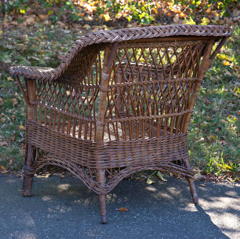 Antique Bar Harbor Wicker Chair 1