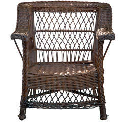 Antique Bar Harbor Wicker Chair