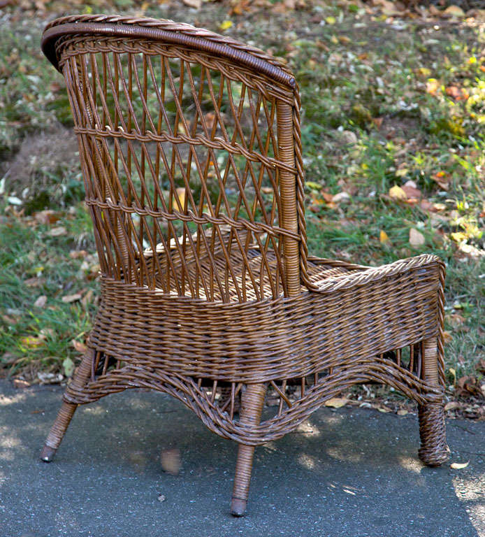 20th Century Antique Wicker Side Chair