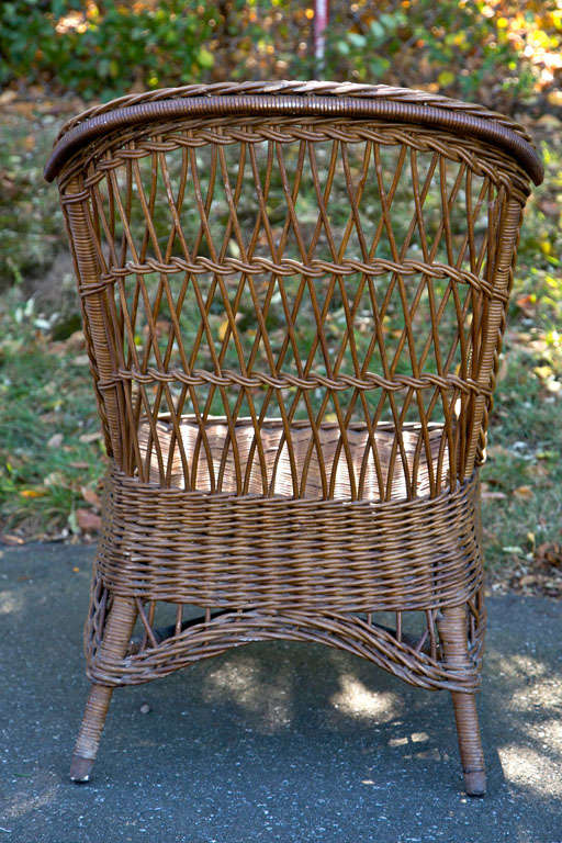 Antique Wicker Side Chair 1